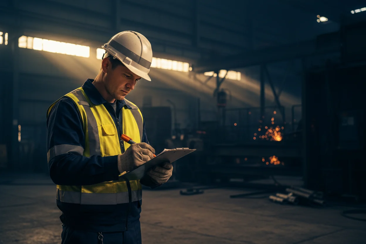 worker-filling-out-checklist